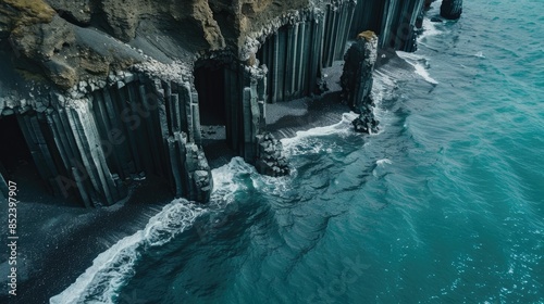 The surreal landscapes of Icelanda??s black sand beaches and basalt columns photo