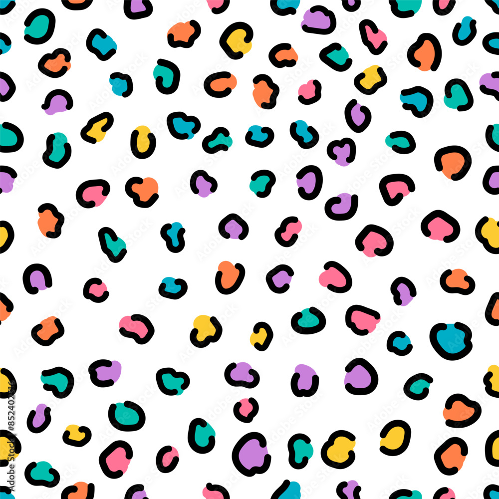 Obraz premium Leopard print seamless pattern. Background for fabric, paper, clothes