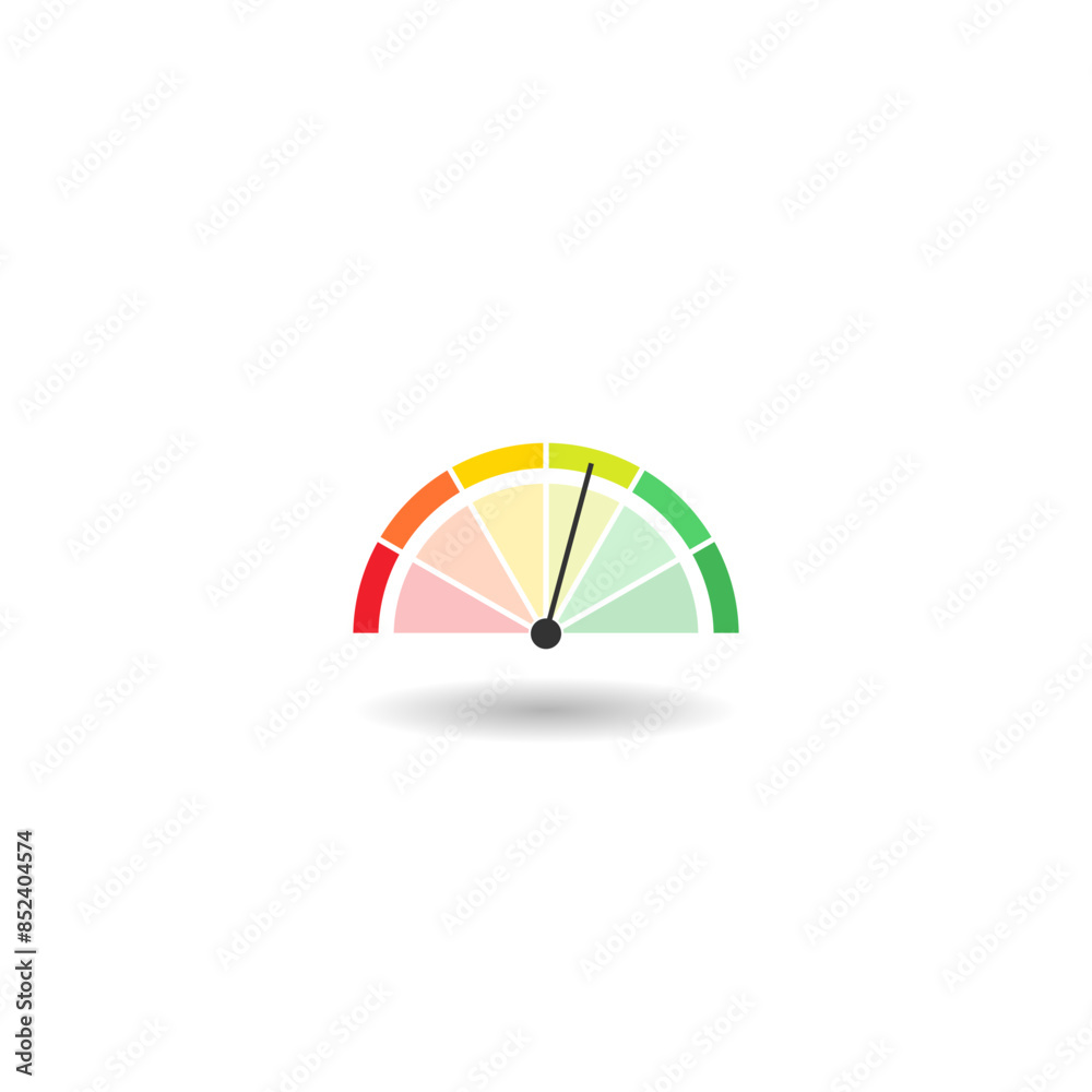 Obraz premium Customer satisfaction meter icon with shadow