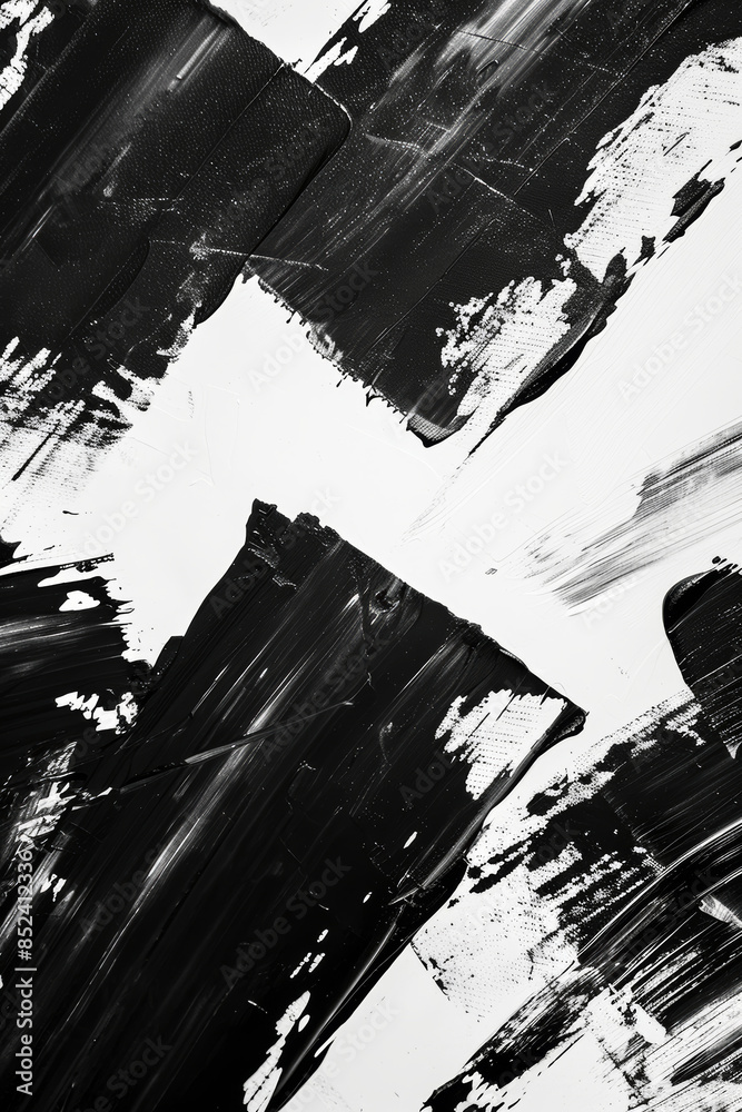 Dynamic Black and White Abstract Art Dynamic Black and White Abstract Art