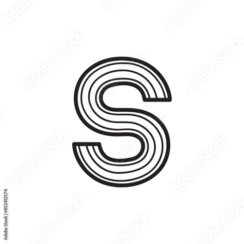 Illustration of a Hand Drawing the Letter S