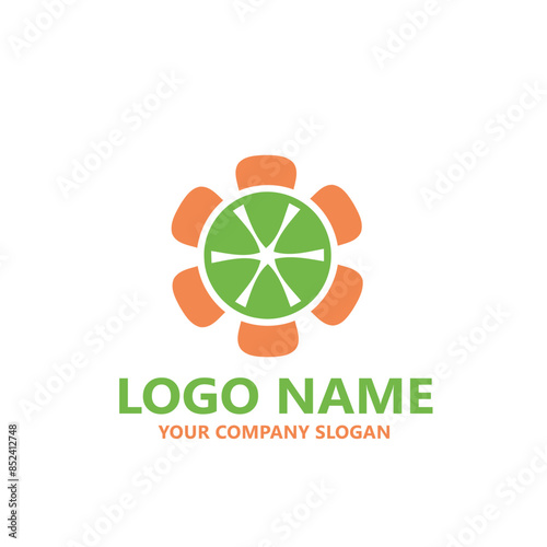 organic fruits and vegetables  logo vector