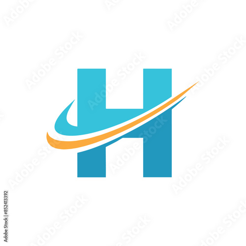 Free Download Illustration of the Letter H with a Check Mark Symbol - GFXLoad