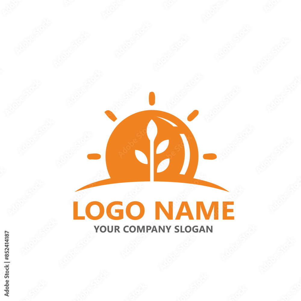 Fototapeta premium leaf logo design ready vector template