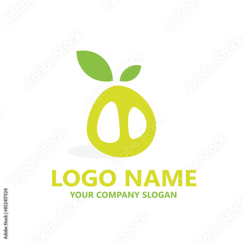 organic fruits and vegetables  logo vector