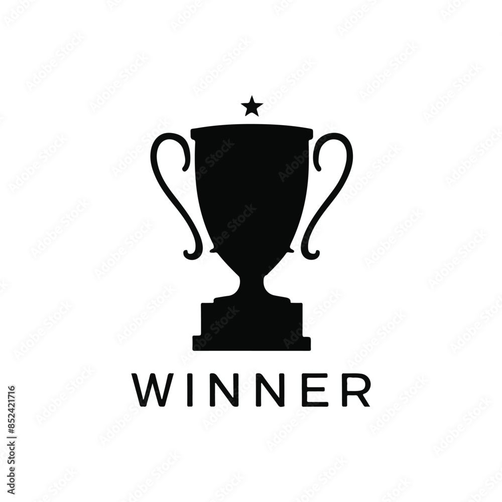 winner trophy silhouette vector art, Champion Prize Cup Design winner trophy silhouette vector art, Champion Prize Cup Design