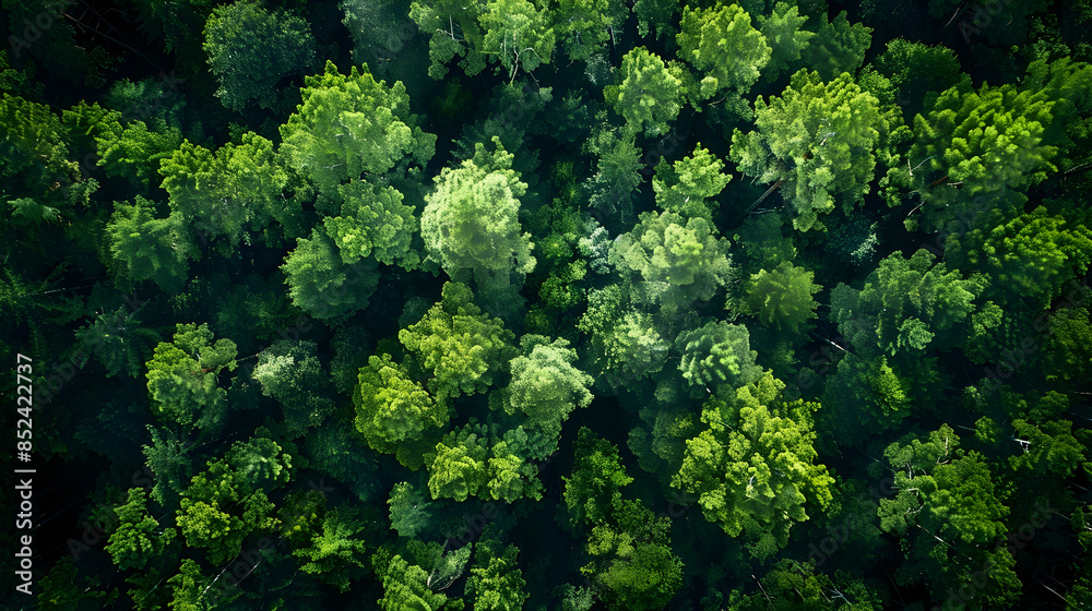 Aerial View of Lush Green Forest Canopy - Photo Aerial View of Lush Green Forest Canopy - Photo