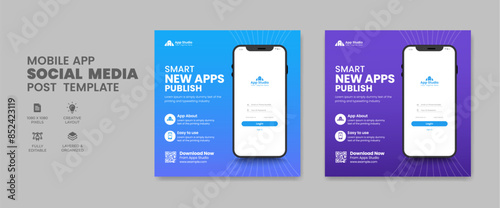 Website promotion social media post and web banner template.