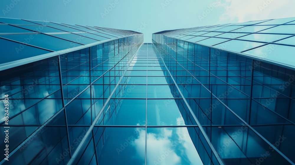 Obraz premium The exterior of a modern city building with contemporary architecture.