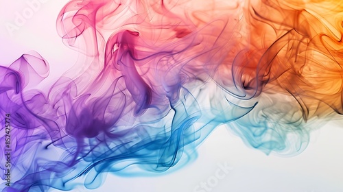 Colorful smoke trails intertwining in mid-air.