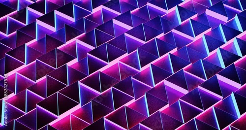 3D looping background animation with moving triangles
