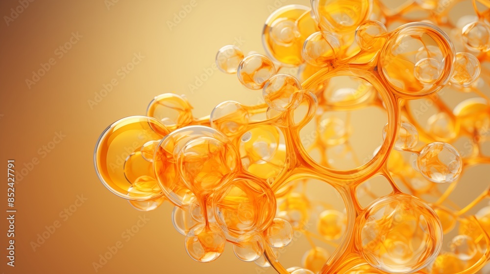 Abstract Translucent Orange Bubbles - Vibrant and Glowing Macro Art Abstract Translucent Orange Bubbles - Vibrant and Glowing Macro Art