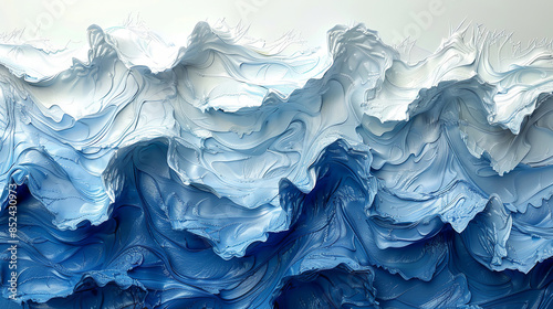 Wallpaper Mural Abstract background of vivid blue color mixing with different shades Torontodigital.ca
