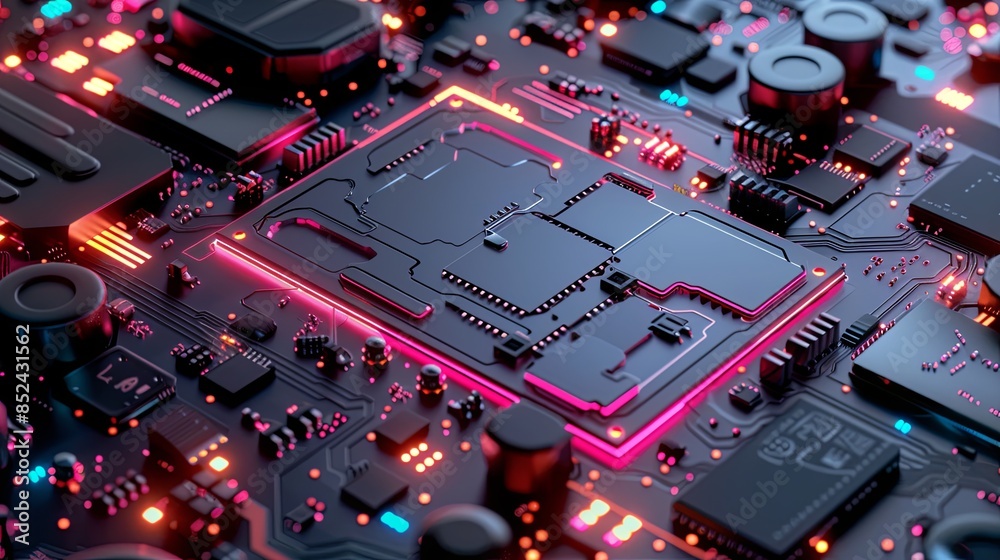 an abstract hardware board an abstract hardware board