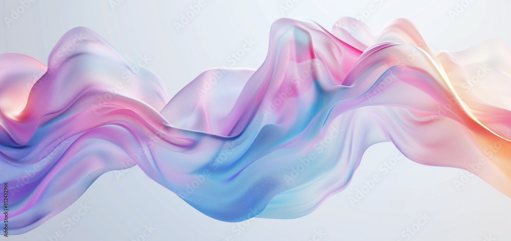 Flowing fabric on light color background Flowing fabric on light color background