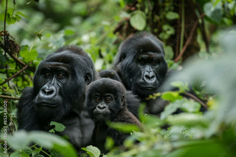 Explore the Connection Between Primate and Nature. Nature and Wildlife concept Explore the Connection Between Primate and Nature. Nature and Wildlife concept