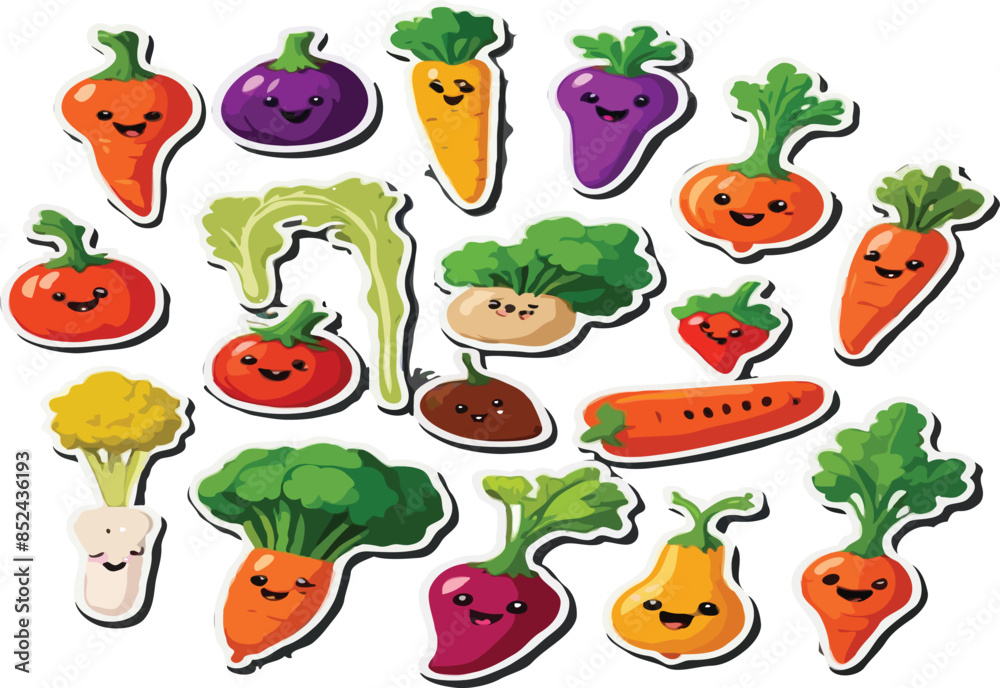 vegetables and fruits sticker