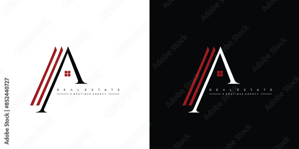 The A real estate logo design is unique and modern The A real estate logo design is unique and modern
