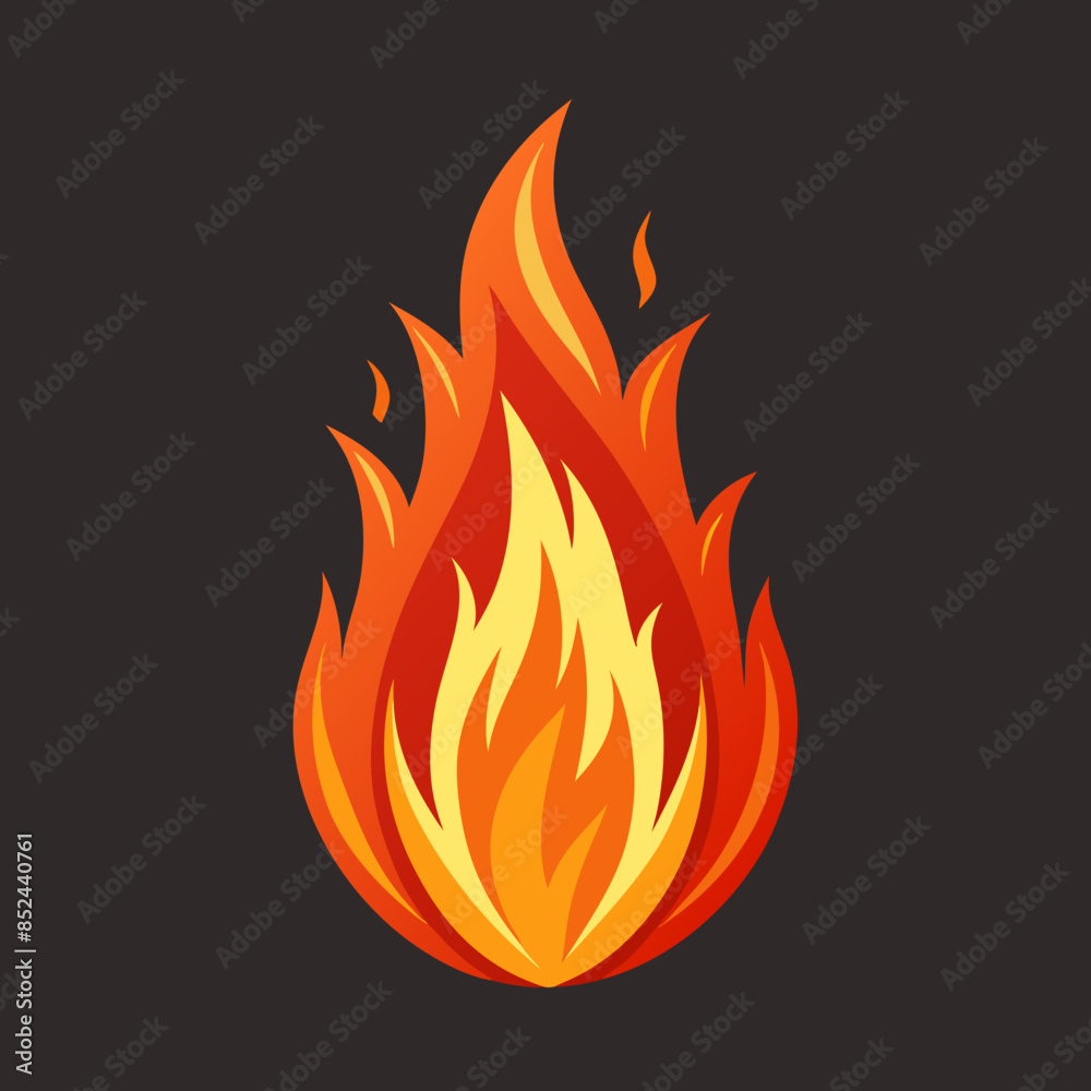 illustration of a fire