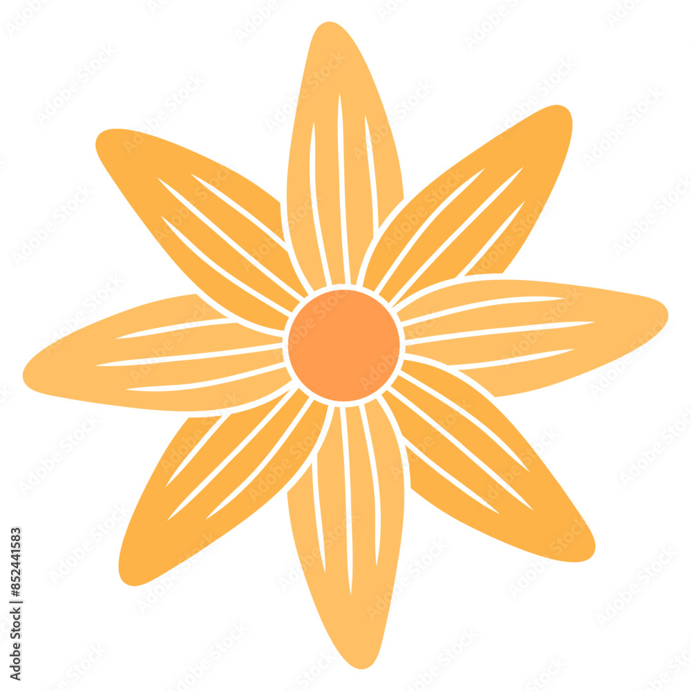 Fototapeta premium orange flower icon
