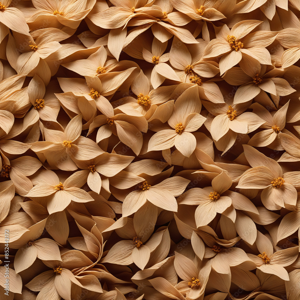 Pile of dried paper flower petals background, floral craft design for handmade, brown, greeting card, presentation, old, vintage, scrapbook, spring, minimalist, modern, texture, decoration, style, art Pile of dried paper flower petals background, floral craft design for handmade, brown, greeting card, presentation, old, vintage, scrapbook, spring, minimalist, modern, texture, decoration, style, art