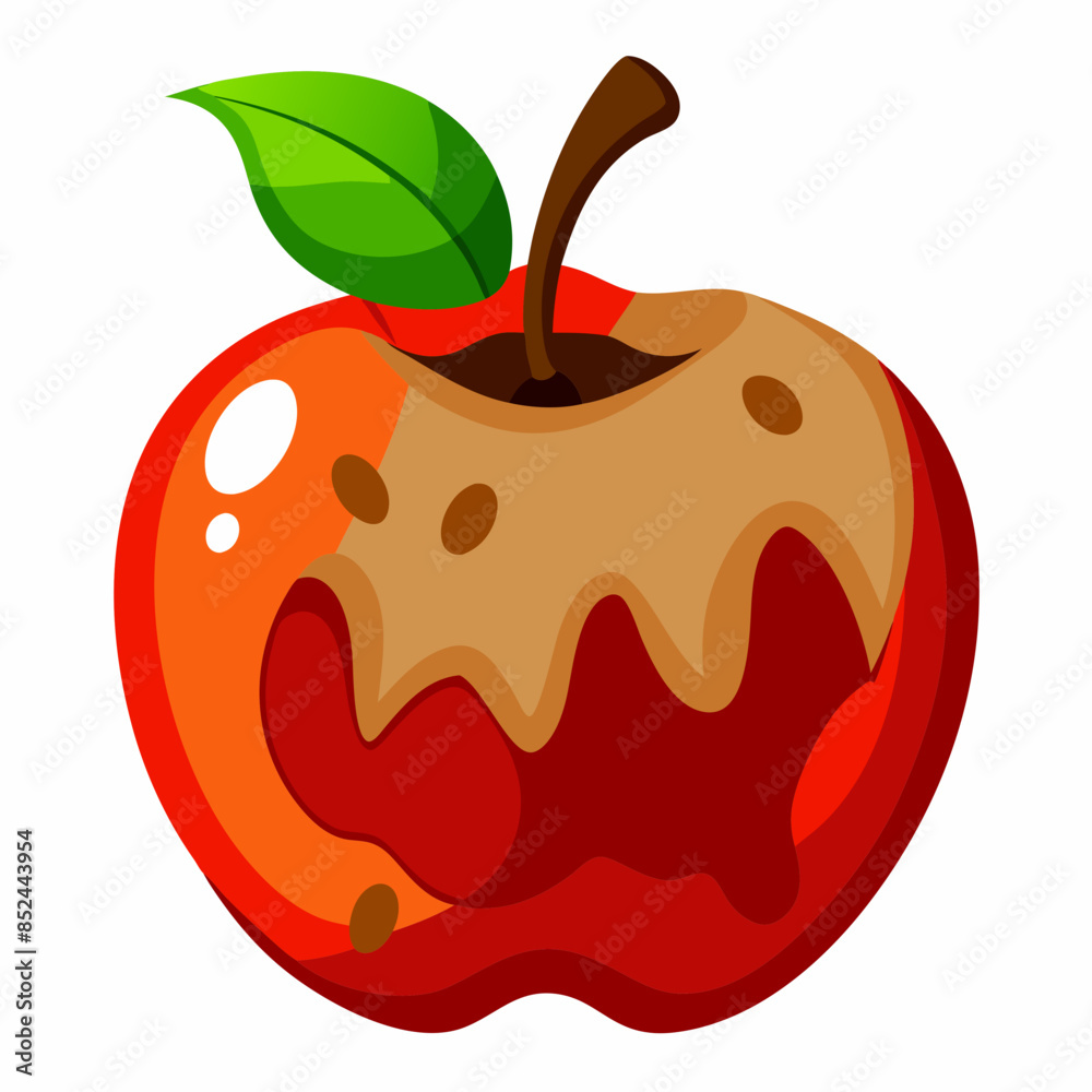red rored rotten apple isolated on whitern apple isolated on white red rored rotten apple isolated on whitern apple isolated on white