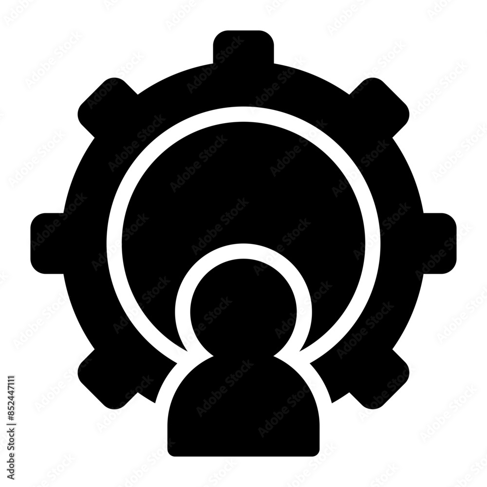 Fototapeta premium consulting glyph icon