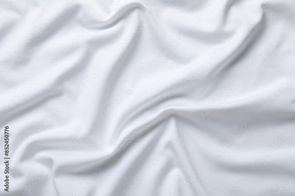 Texture of white fabric as background, top view Texture of white fabric as background, top view