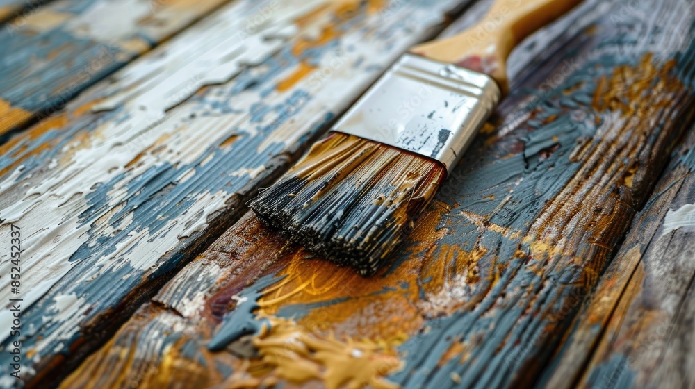 Apply white woodworking liquid with a brush Apply white woodworking liquid with a brush