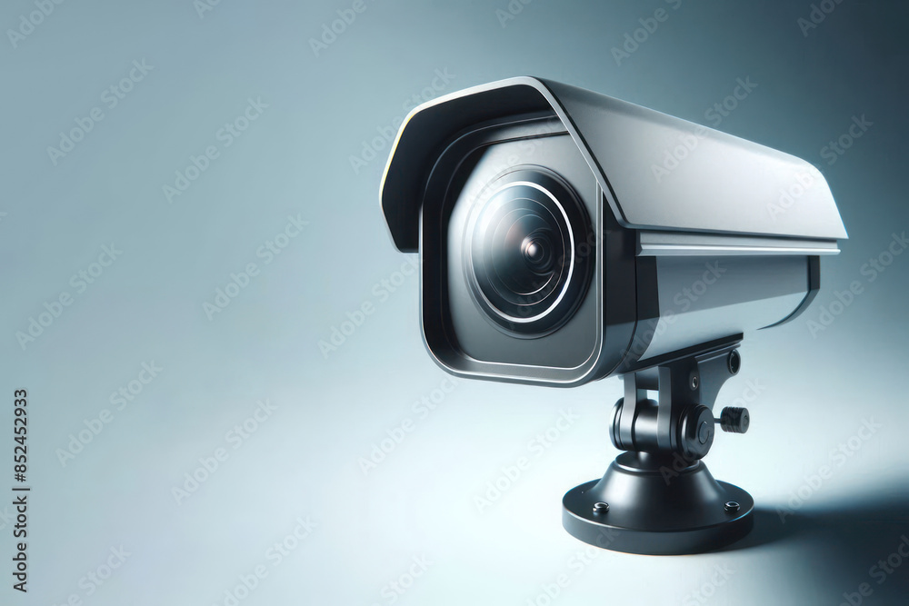 Surveillance camera. Space for text.
