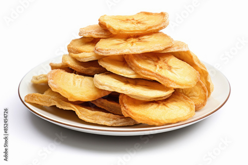 Obraz na płótnie testy banana chips in the plate