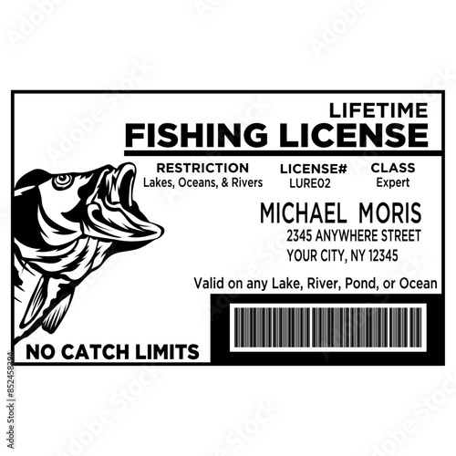 Fishing License Template