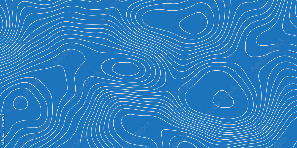Abstract topography geography contour map and curve reliefs background .elevation contouring blue paper and white lines background .geographic mountain contour map grid vector background design . Abstract topography geography contour map and curve reliefs background .elevation contouring blue paper and white lines background .geographic mountain contour map grid vector background design .