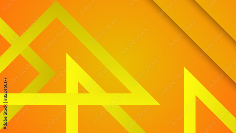 Abstract dynamic shapes background with yellow and orange theme color design template Abstract dynamic shapes background with yellow and orange theme color design template