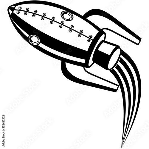 Rocketship Launch Logo
