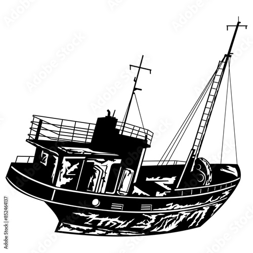 Tableau sur toile Stranded Ship