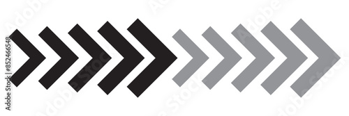 Arrow icon. Set black arrows symbols. Blend effect. Vector isolated on white background	