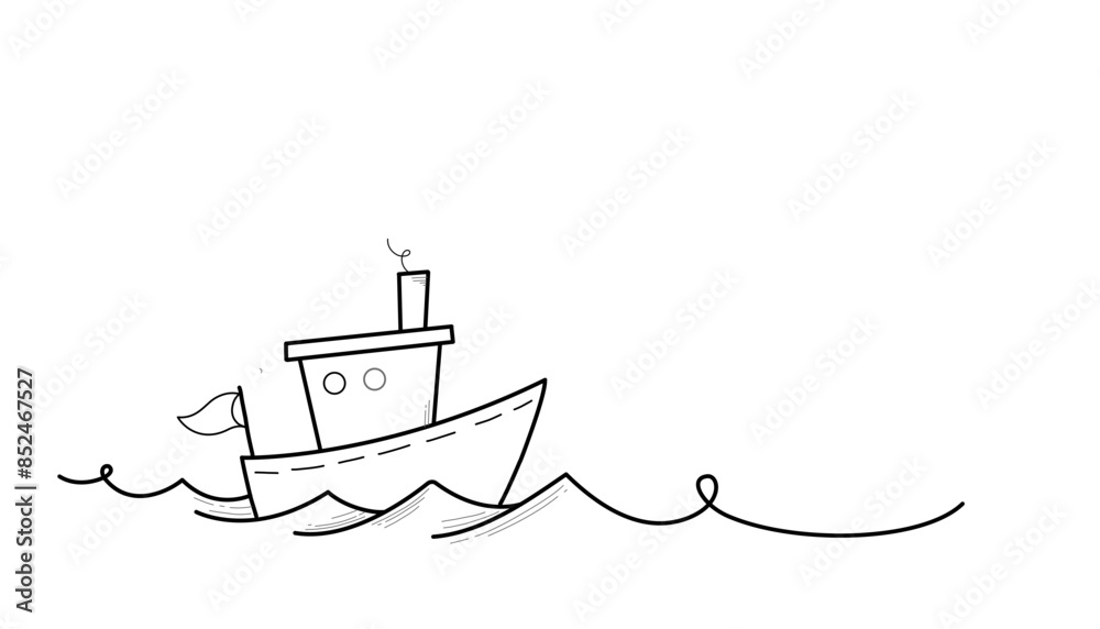 Fototapeta premium illustration of a boat