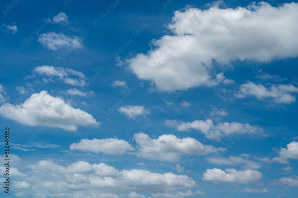 Partly cloudy sky It is characterized by a blue sky and scattered clouds.