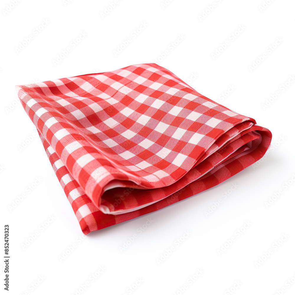 red napkins isolated on white red napkins isolated on white