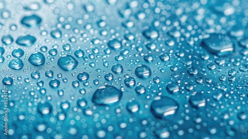 Wallpaper Mural Abstract water droplets texture on a blue backdrop in close up view Torontodigital.ca