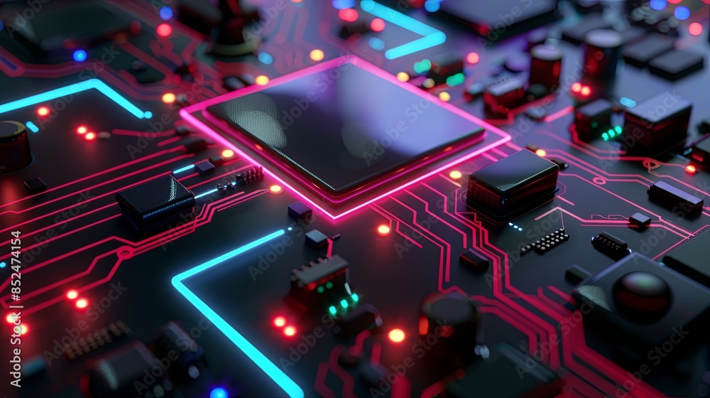 an abstract hardware board an abstract hardware board
