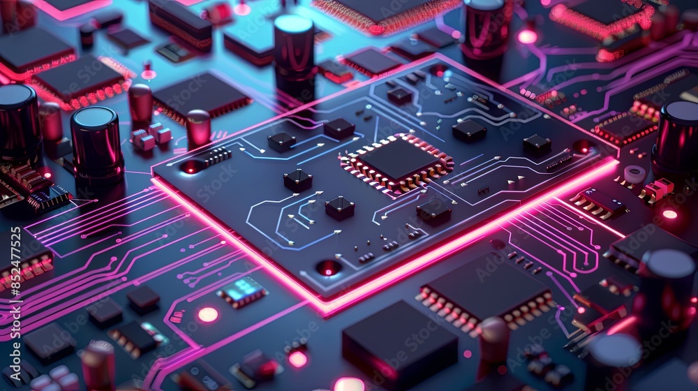an abstract hardware board an abstract hardware board