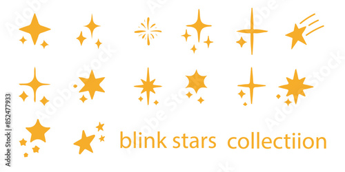 Set sparkle icon. blink stars vector illustration eps10