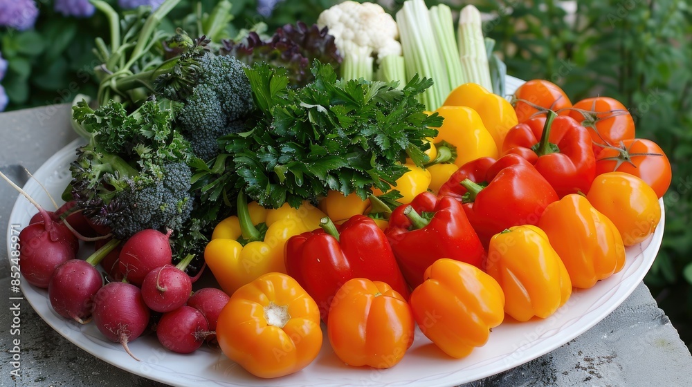 Vegetables ready for salad making Vegetables ready for salad making