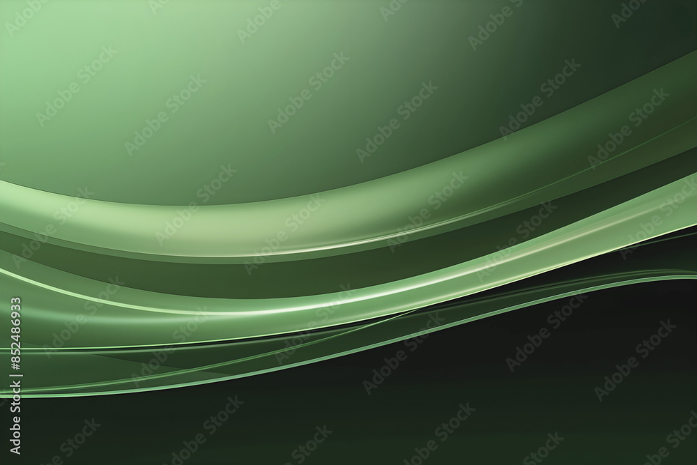 Abstract modern green background with flowing lines and curves on gradient hue Abstract modern green background with flowing lines and curves on gradient hue