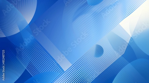 Contemporary Blue Background with Circular and Linear Patterns