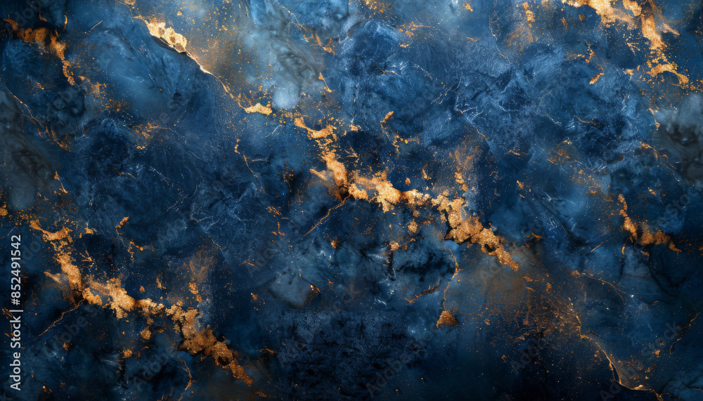 abstract dark blue marble texture background with golden veins abstract dark blue marble texture background with golden veins