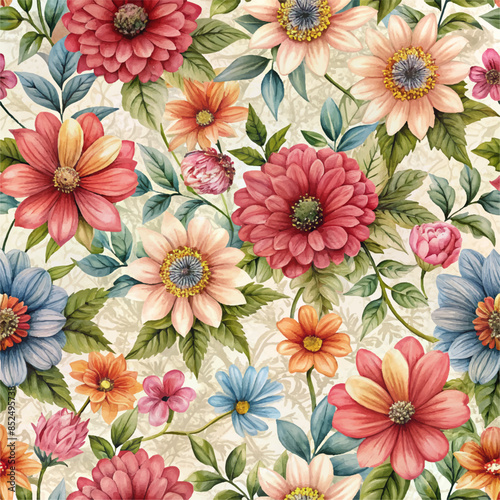 Flowers seamless pattern.