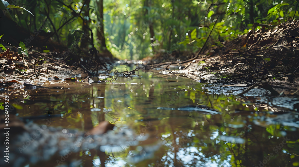 Forest Stream Reflection Photography Forest Stream Reflection Photography